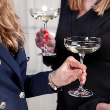 Krosno Champagne Coupe Glasses Set of 6 Elegant Drinkware