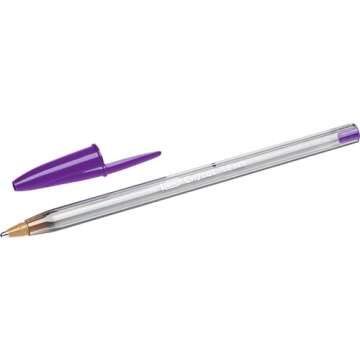 Bic Cristal Multicolour Ballpoint Pens With Wide Tip (1.6mm) Pens For Colourful Writing In Assorted Colours, Pack Of 15