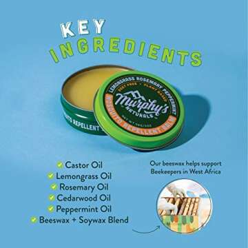 Murphy's Naturals Mosquito Repellent Balm - Plant-Based Protection for Hiking & Camping