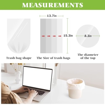 Strong Trash Bags by Teivio - Durable Clear Bin Liners