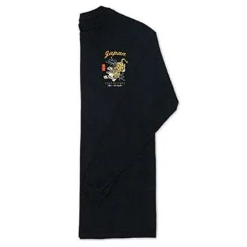 Riot Society Tiger Blossom Mens Long Sleeve T-Shirt - Black, Large