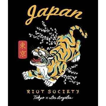 Riot Society Tiger Blossom Mens Long Sleeve T-Shirt - Black, Large