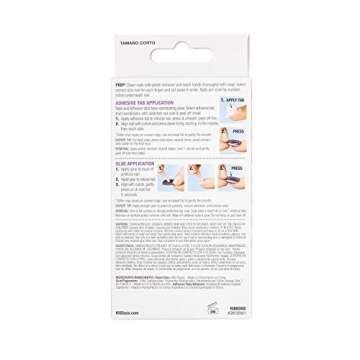 Kiss Nails GEL FANTASY Short Design Nails w/Adhesive Tabs & Glue (KGN12-RIBBONS) (1 PACK)