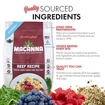 Grandma Lucy's Macanna Dog Food - Grain-Free Freeze-Dried Beef
