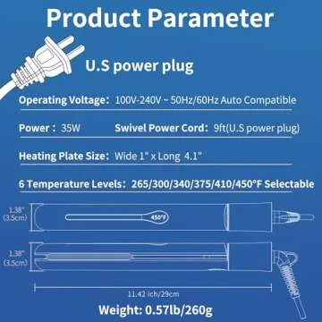NITION Ceramic Tourmaline Flat Irons for Hair LCD Hair Straightener MCH Fast Straightening for Healthy Styling. 6 Temperature Levels 265-450°F Adjustable for All Hair. Travel Pouch Bag Included. Black