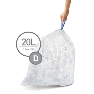 simplehuman Code D Custom Fit Liners for 20L Cans