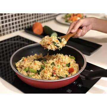 Premium Golden Teak Wood Cooking Spoon By Tectona Teak Handmade With Long Handle - Natural - Eco Fri...