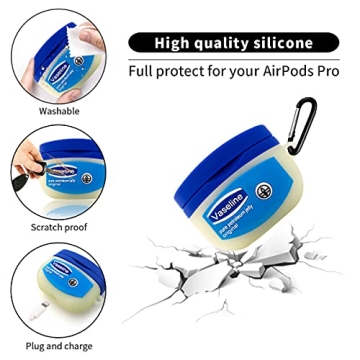 WQNIDE AirPods Pro Case with Cute Blue Bottle Design