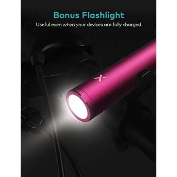 Lipstick Charger 3350mAh Xcentz, Compact External Battery Premium Aluminum with Flashlight Pocket Portable Charger Power Bank Phone Charger for iPhone, Samsung Galaxy, Other Android Phone - Red