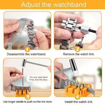 JOREST Watch Link Removal Tool, Watch Band Tool Kit, Repair Kit for Watch Bracelet Adjustment and Re...