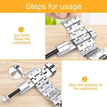 JOREST Watch Link Removal Tool, Watch Band Tool Kit, Repair Kit for Watch Bracelet Adjustment and Replacement and Resizing, With User Manual, Watch Link Remover, 20PCS Spring Bars, 13PCS Spare Needle