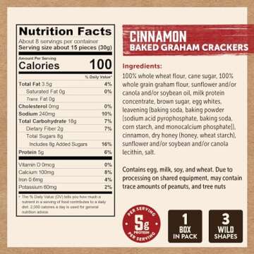 Kodiak Cakes Bear Bites Protein-Packed Graham Crackers