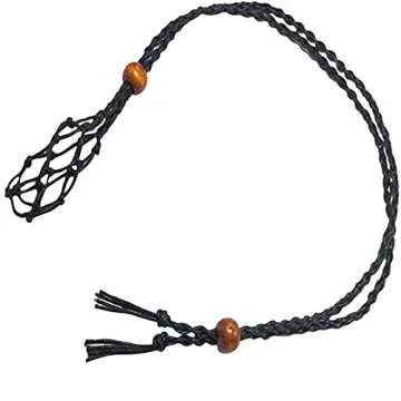 CHUXI DIY Unisex Adult Wax Rope Beaded/Rope Necklace Kit with Adjustable 68cm Alloy Rope Chain, Pink...