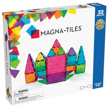 MAGNA-TILES 32-Piece Magnetic Building Set for Kids