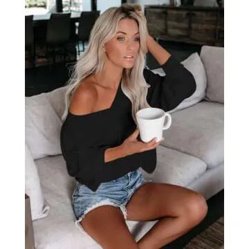 Stylish ReachMe Women's Oversized Off Shoulder Top