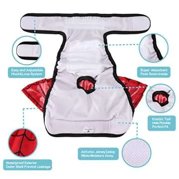 Avont 3 Pack Washable Dog Diapers for Female Dogs