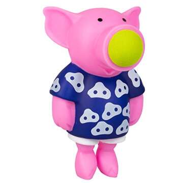 Hog Wild Pig Ball Popper Toy - Includes 4 Soft Foam Balls - Squeeze to Pop Air Powered Balls Up to 20 Feet - Launcher Safe for Indoor/Outdoor Play - Party Favor Gift for Kids, Girls, Boys Ages 5+