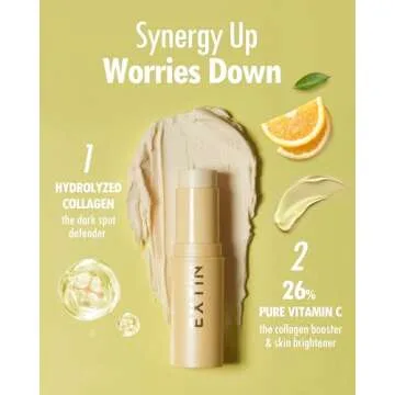 KAHI BALM SEIRES | Extin C Balm Stick - Vitamin C Infused Moisturizer Stick & Makeup Balm Multi Balm |Starter & Finishing Balm for Skin Brightening & Fine Lines (0.32 fl oz)