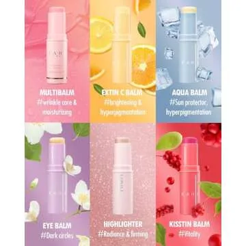 KAHI BALM SEIRES | Extin C Balm Stick - Vitamin C Infused Moisturizer Stick & Makeup Balm Multi Balm |Starter & Finishing Balm for Skin Brightening & Fine Lines (0.32 fl oz)