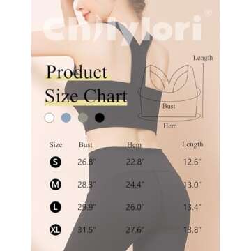 Chilylori Square Neck Sports Bra Comfortable and Stylish