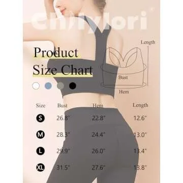 Chilylori Square Neck Sports Bra Comfortable and Stylish