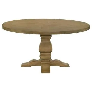 Florence 60 Inch Round Pedestal Dining Table Rust