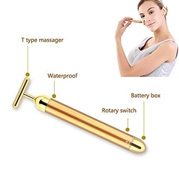 24k Golden Pulse Facial Massager Firm Tighten Skin