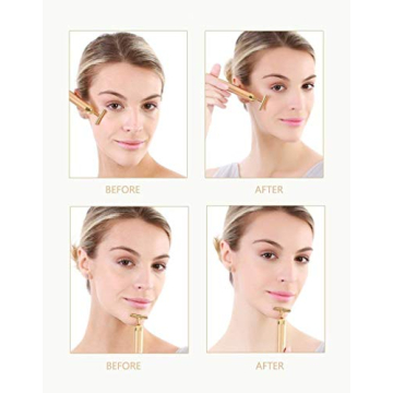 24k Golden Pulse Facial Massager Firm Tighten Skin