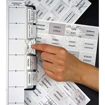 Bible Tabs for Women and Men, Bible Index Tabs for Journaling Bible, Bible Book Tabs Laminated with a Matte Finish, 96 Bible Labels for Old and New Testament, Includes Catholic Bible Tabs