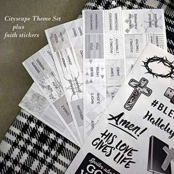 Bible Tabs for Women and Men, Bible Index Tabs for Journaling Bible, Bible Book Tabs Laminated with a Matte Finish, 96 Bible Labels for Old and New Testament, Includes Catholic Bible Tabs