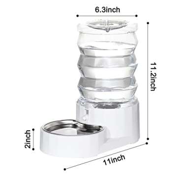 Sfozstra Automatic 3L Pet Water, Cat Feeder, Pet Feeding Bowl, 3L Large Capacity Automatic Water Dis...