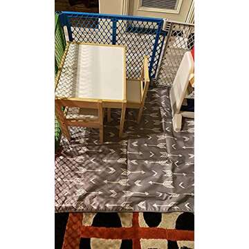 Splat Mat for Under High Chair/Arts/Crafts, Washable Spill Mat Water-Resistant Anti-Slip Floor Splash Mat, Portable Play Mat and Table Cloth 51" (Grey)