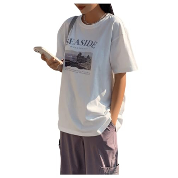 Stylish GORGLITTER Women's Oversized Graphic Tee Top