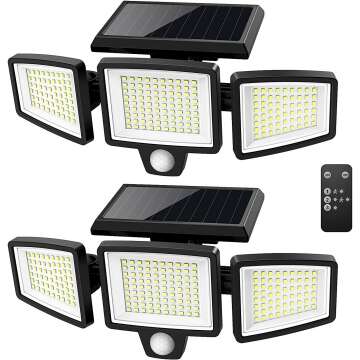 Solar Outdoor Security Lights with Remote Control