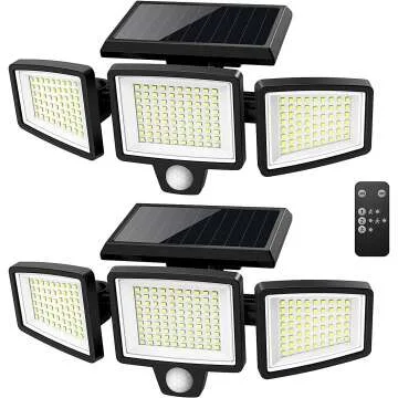 Solar Outdoor Security Lights with Remote Control