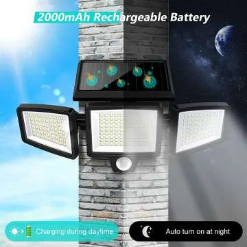 Solar Outdoor Security Lights with Remote Control