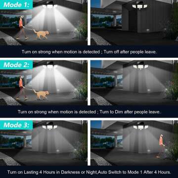 Solar Outdoor Security Lights with Remote Control