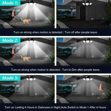 Solar Outdoor Security Lights with Remote Control