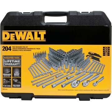 DEWALT Mechanics Tool Set, 204 Pieces, Ultimate Flexibility