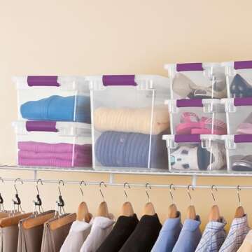 Sterilite 6-Pack ClearView Latch Box 27 Quart Storage