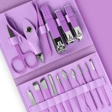 Kowca 16-Piece Manicure Set for Ultimate Grooming Power