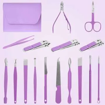 Kowca 16-Piece Manicure Set for Ultimate Grooming Power