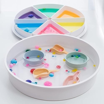 Inspire My Play Sensory Bin with Lid and Removable Storage Inserts - Sensory Bins for Toddler Crafts...