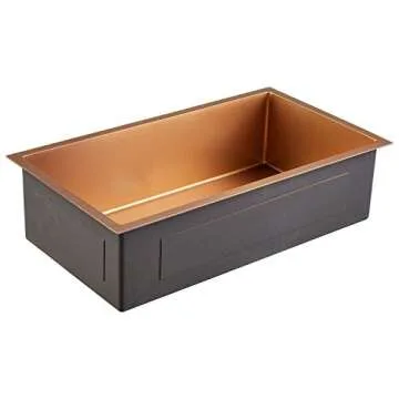 Signature Hardware 32" Matte Gold Kitchen Sink with Sound Dampening