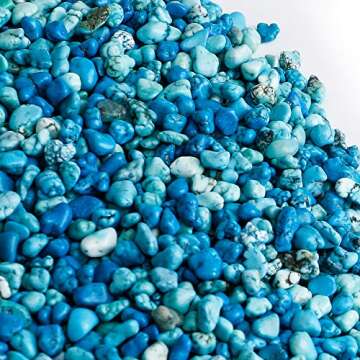 1 lb Turquoise Tumbled Chips for Jewelry & Decor