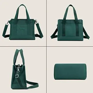 MINKARS Mini Tote Handbag for Women - Dark Green