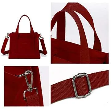 MINKARS Mini Tote Handbag for Women - Dark Green