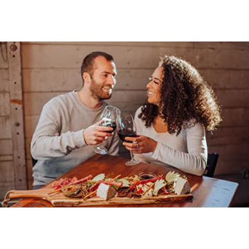TOSCANA - a Picnic Time brand - Artisan 30" Charcuterie Board/Serving Platter with Raw Edge used for Cheese-Acacia Wood