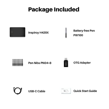 HUION H420X Graphic Drawing Tablet with Pressure Sensitivity