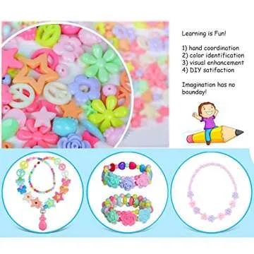 DAZZLINGKIT Jewelry Making Kit 500+ Beads for Girls